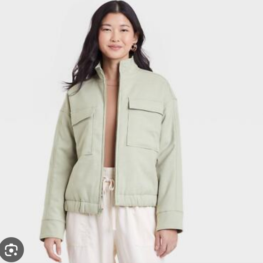 Sage Green Trucker Style Jacket